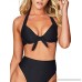 Saodimallsu Women High Waisted Two Piece Bikini Set Halter Push Up Cheeky High Cut Rib Swimsuits Black B07P11X6N9